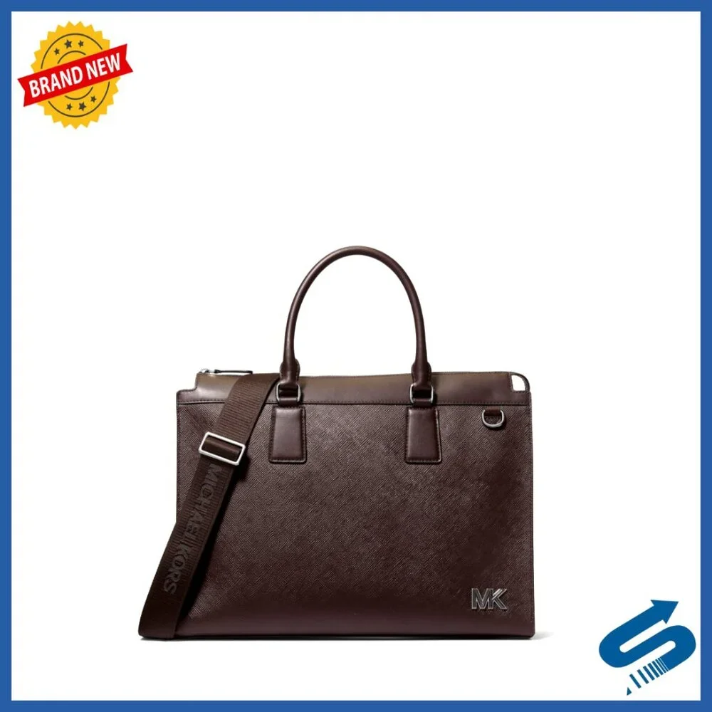 Leather Briefcase Shoulder Bag Professional Work Commute